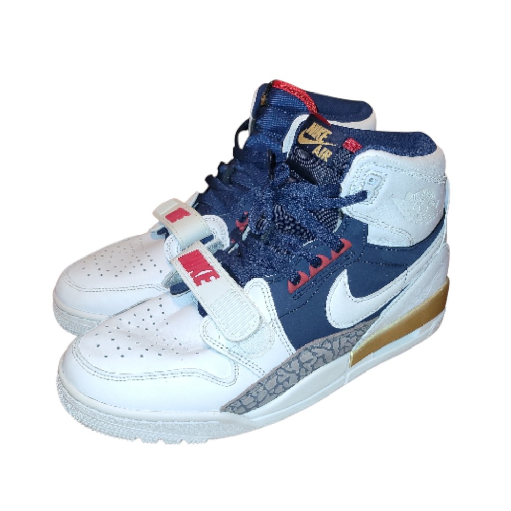 Jordan Legacy 312 Dream Team AV3922-101 White Navy Red Gold Sz 10.5